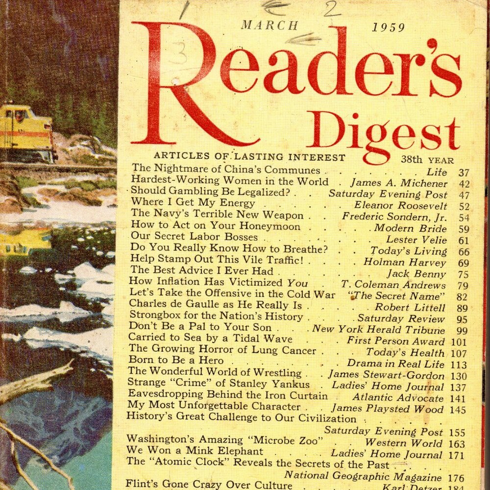 Reader's Digest Magazine March 1959